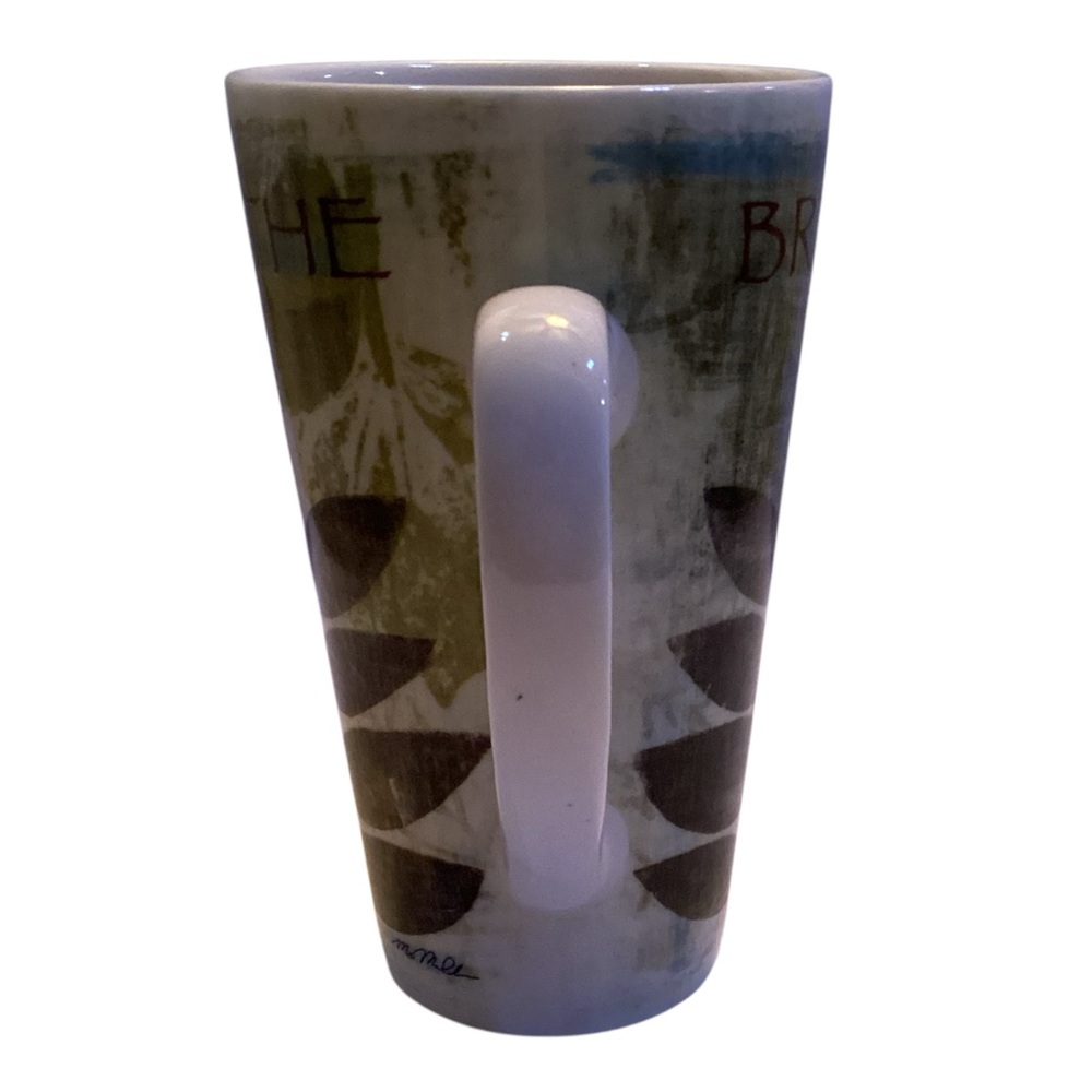 Gibson Home Michael Mullan “Breathe” Tall Latte Coffee Mug Botanical Cup - Picture 5 of 5